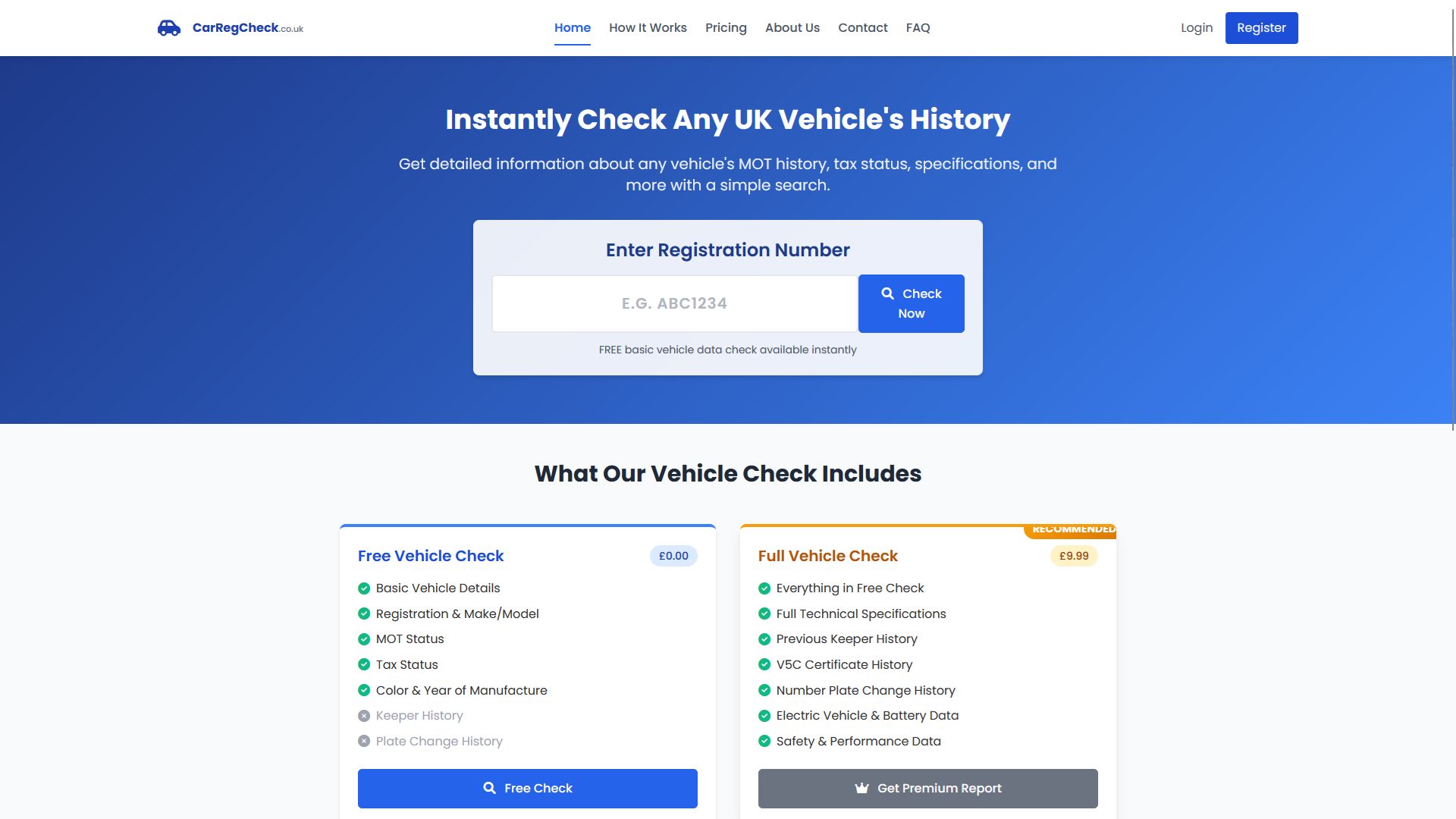 Car Registration Check Platform