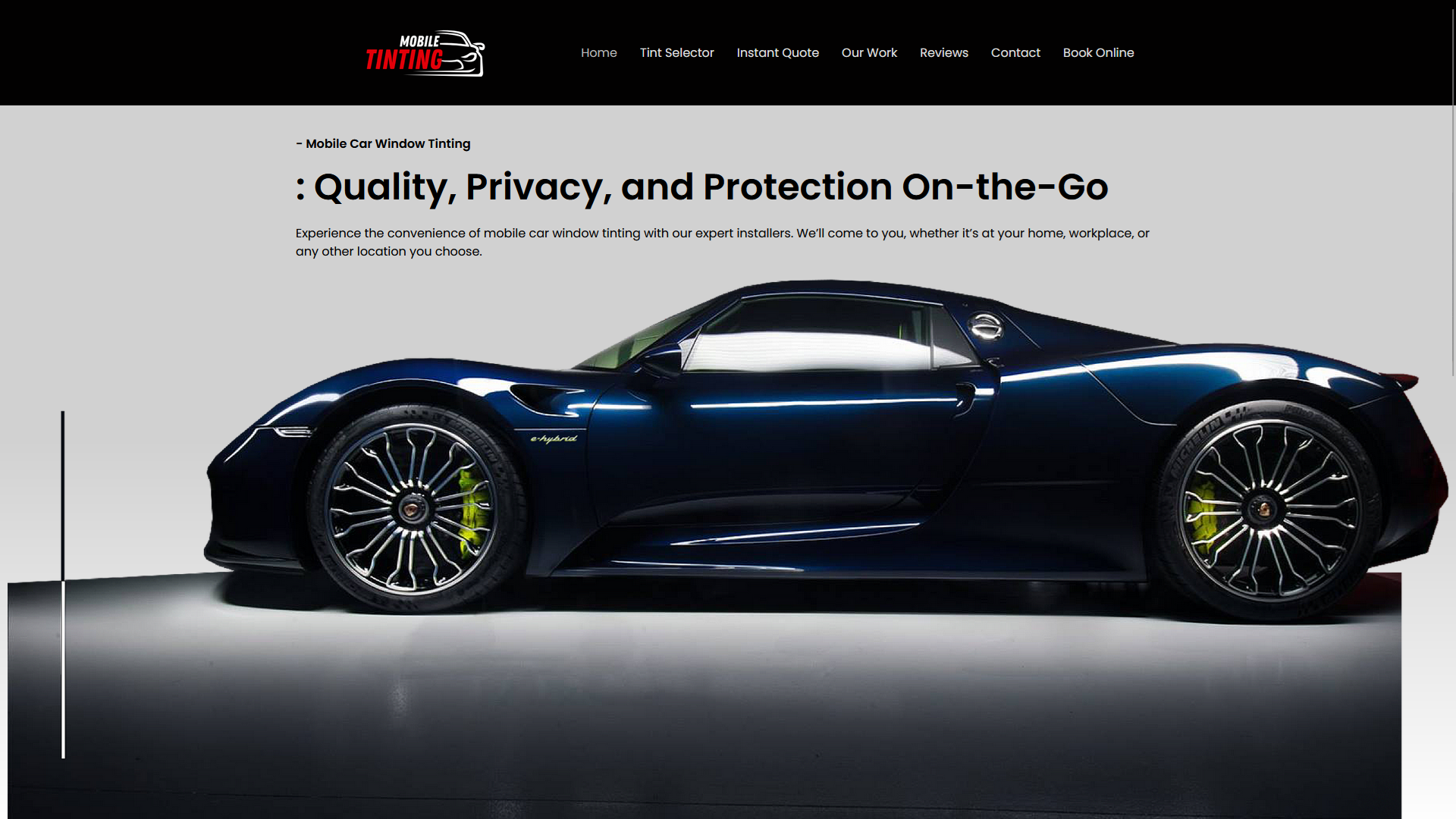 Mobile Tinting Service